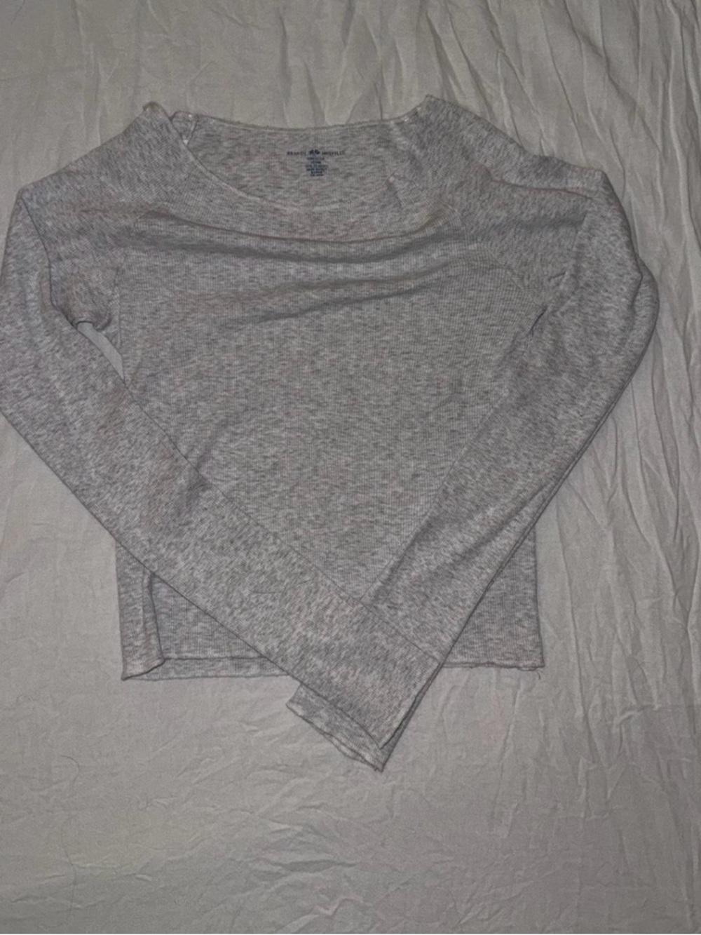 Brandy Melville Heather Gray Ribbed Bonnie Top
